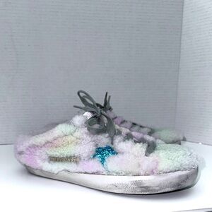 Golden Goose Superstar Sabot Multicolor Shearling Sneakers 40=10